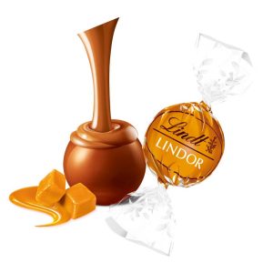 Caramel Milk Chocolate LINDOR Truffles 800-pc Case (353 oz)