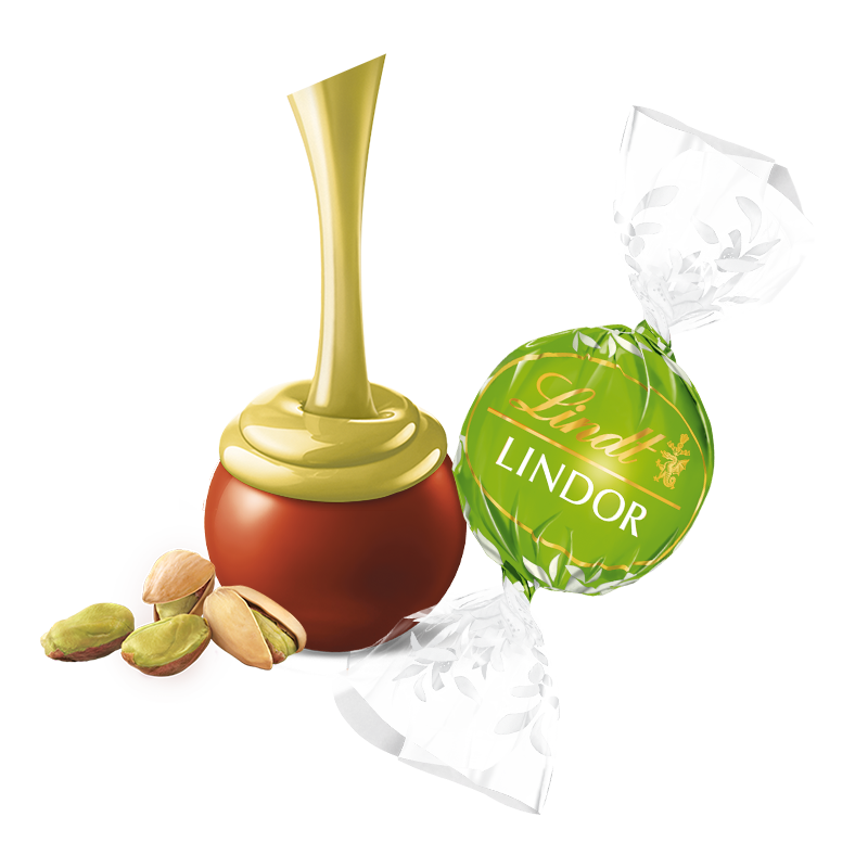 Pistachio Milk Chocolate LINDOR Truffles 800-pc Case (353 oz)